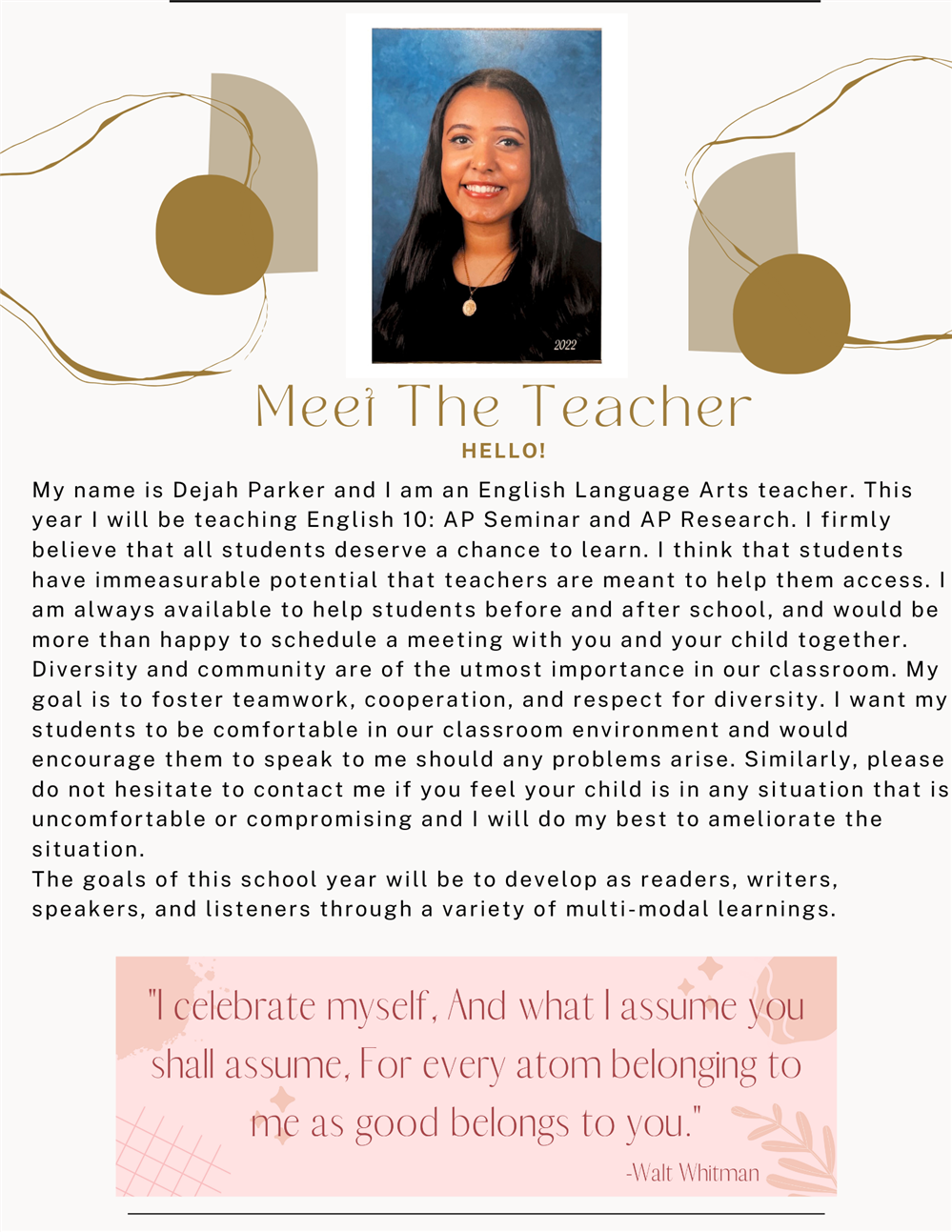 Meet the teacher